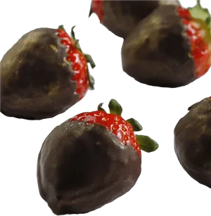 Chocolate Covered Strawberries Floating PNG Image