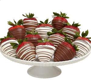 Chocolate Covered Strawberrieson Stand PNG Image