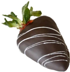 Chocolate Covered Strawberrywith Drizzle PNG Image