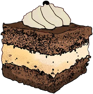 Chocolate_ Cream_ Pastry_ Illustration.png PNG Image