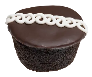 Chocolate Cupcakewith Ganache Frosting PNG Image