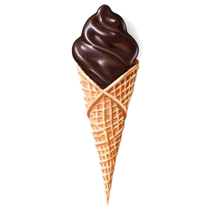 Chocolate Dipped Waffle Cone Png Atu PNG Image