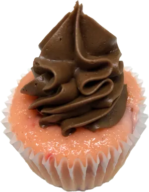 Chocolate Frosting Cupcake PNG Image