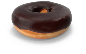 Chocolate Glazed Donut Spotlight PNG Image