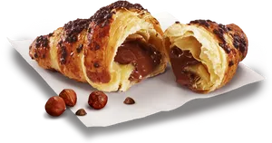 Chocolate Hazelnut Croissant Deliciousness.jpg PNG Image