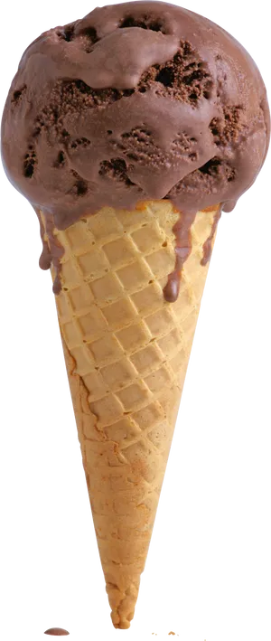 Chocolate Ice Cream Cone PNG Image