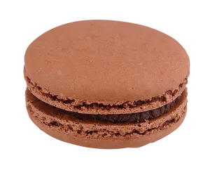 Chocolate Macaron Cookie PNG Image