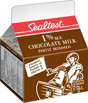 Chocolate Milk Carton Sealtest1 Percent PNG Image