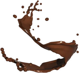 Chocolate Milk Splash Dark Background PNG Image