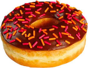 Chocolate Sprinkled Donut.png PNG Image