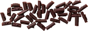 Chocolate Sprinkles Scattered Black Background PNG Image