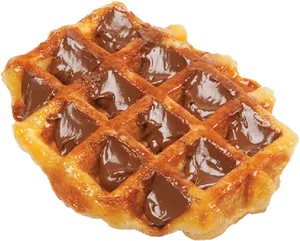 Chocolate Topped Waffle PNG Image