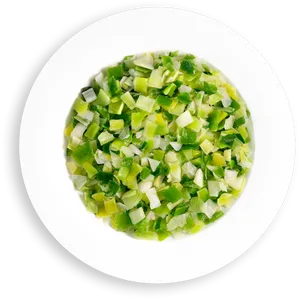 Chopped Leeksin Bowl PNG Image