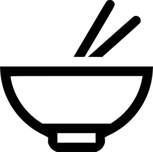 Chopsticksand Bowl Icon PNG Image