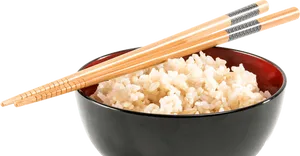 Chopsticksand Rice Bowl PNG Image