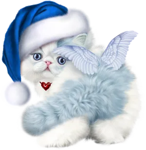 Christmas_ Angel_ Kitty.png PNG Image