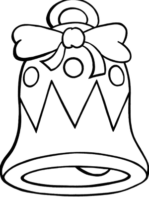 Christmas Bell Line Art.png PNG Image