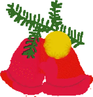 Christmas Bells Pixel Art PNG Image