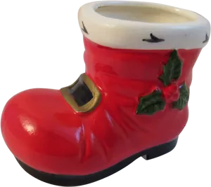 Christmas Boot Candle Holder PNG Image