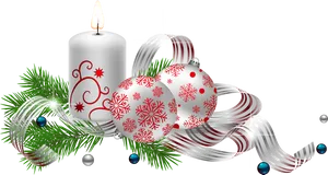 Christmas Candle Ornaments Decoration.jpg PNG Image