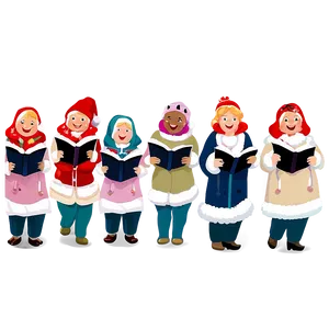 Christmas Eve Carolers Singing Png 06252024 PNG Image