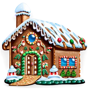 Christmas Eve Gingerbread House Png 06252024 PNG Image