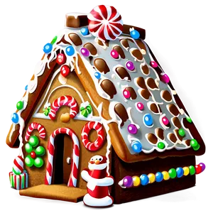 Christmas Eve Gingerbread House Png 06252024 PNG Image