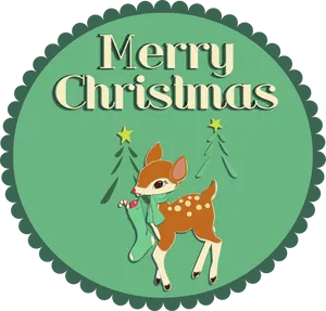 Christmas Fawn Celebration PNG Image