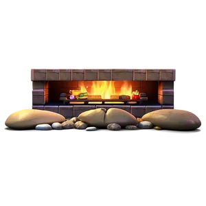 Christmas Fireplace Scene Png Ibr PNG Image