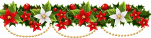 Christmas Garland Decoration PNG Image