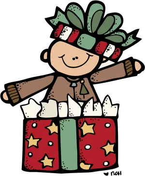 Christmas Joy Cartoon Character PNG Image