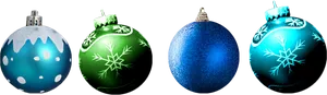 Christmas Ornaments Collection PNG Image