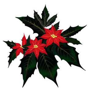 Christmas Poinsettia Silhouette Png Arx PNG Image