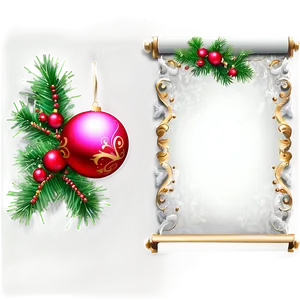 Christmas Scroll Banner Message Png Qnj6 PNG Image