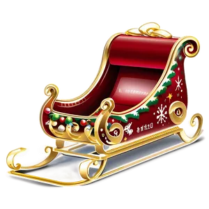 Christmas Sleigh B PNG Image