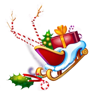 Christmas Sleigh Illustration Png Ppa14 PNG Image