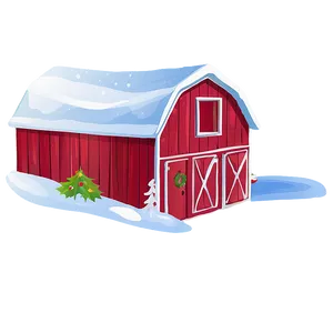 Christmas Snow Barn Png Vuy PNG Image