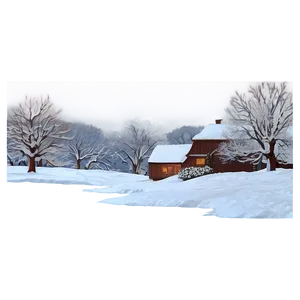 Christmas Snow Scene Png Bdv PNG Image