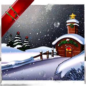 Christmas Snow Scene Png Rol PNG Image