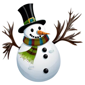 Christmas Snowman Illustration Png 31 PNG Image