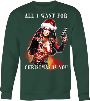 Christmas Sweatshirt Parody Design PNG Image