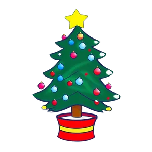 Christmas Tree Line Art Png Uwh PNG Image