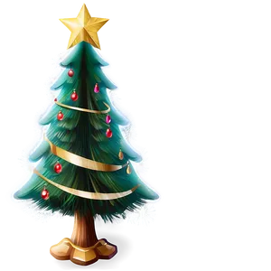 Christmas Tree Transparent Art Png Mvi PNG Image