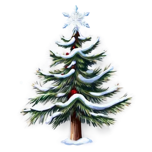 Christmas Tree With Snow Png 52 PNG Image