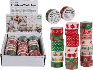 Christmas Washi Tape Collection PNG Image