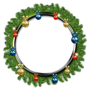 Christmas Wreath Frame Design PNG Image