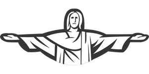 Christthe Redeemer Graphic Art PNG Image