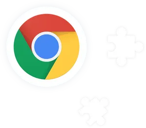 Chrome Logowith Puzzle Pieces PNG Image