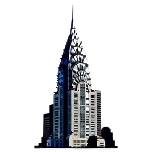 Chrysler Building Skyline Silhouette Png 06252024 PNG Image