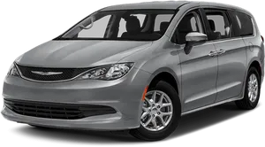 Chrysler Pacific Minivan Silver Profile View PNG Image